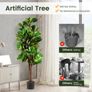 5 Feet Artificial Fiddle Leaf Fig Tree Decorative Planter