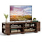 59 Inch Console Storage Entertainment Media Wood TV Stand-Walnut