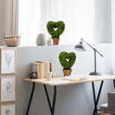 4 Packs 14.5 Inch Mini Artificial Boxwood Topiary Trees with Heart Shape-Green