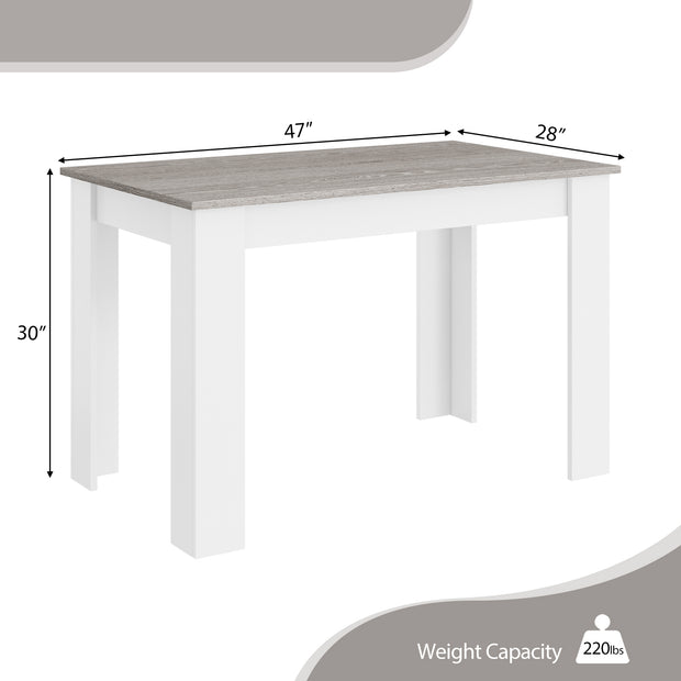 47 Inches Dining Table for Kitchen and Dining Room-Dark Gray