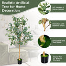 5.5 Feet Artificial Eucalyptus Tree with 517 Silver Dollar Leaves