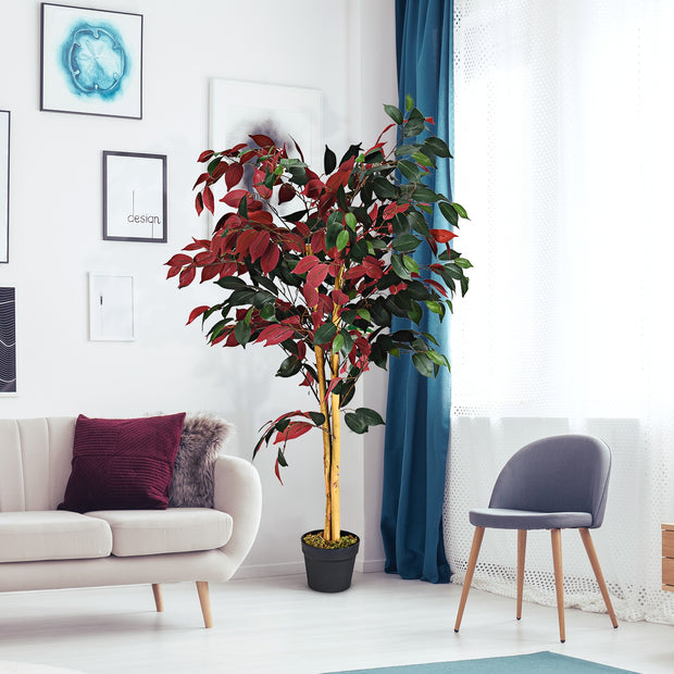 4 Feet Tall Artificial Ficus Tree with Nursery Pot