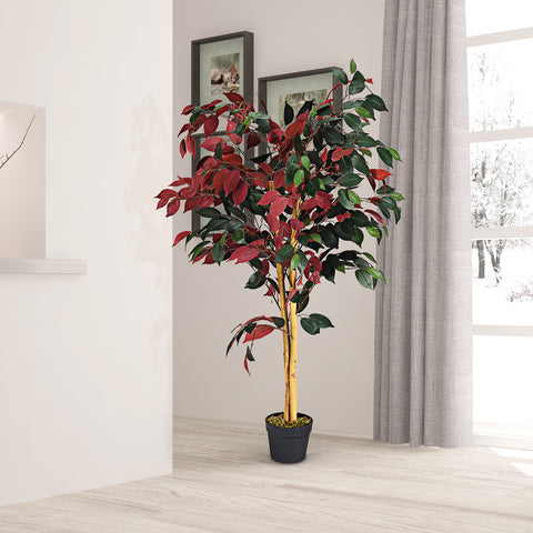 4 Feet Tall Artificial Ficus Tree with Nursery Pot