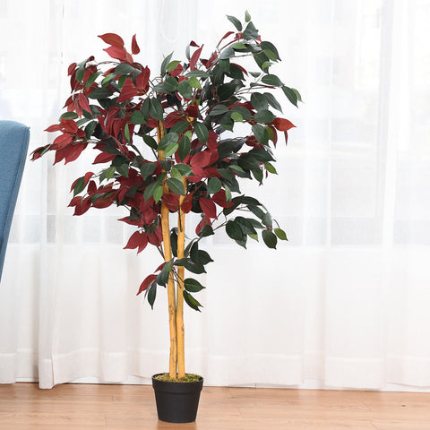 4 Feet Tall Artificial Ficus Tree with Nursery Pot