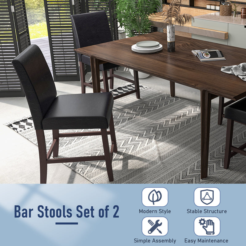 25 Inch Counter Height Set of 2 Bar Stools