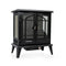 25 Inch Freestanding Electric Fireplace Heater with Realistic Flame effect-Black