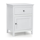 2-Tier Accent Table with Spacious Tabletop-White