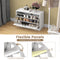 Shoe Storage Cupboard Organizer with Top Display and Flip Drawer-White