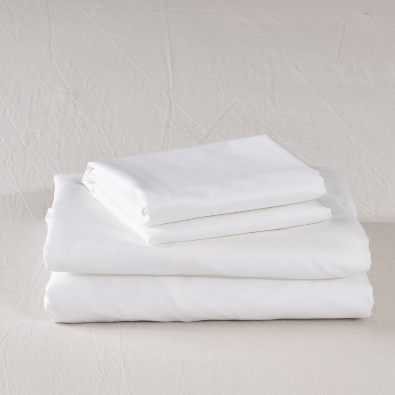 100% Cotton Sheet Set in Twin/Full/Queen/King (White)