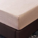 100% Cotton Sheet Set in Twin/Full/Queen (Light Brown)