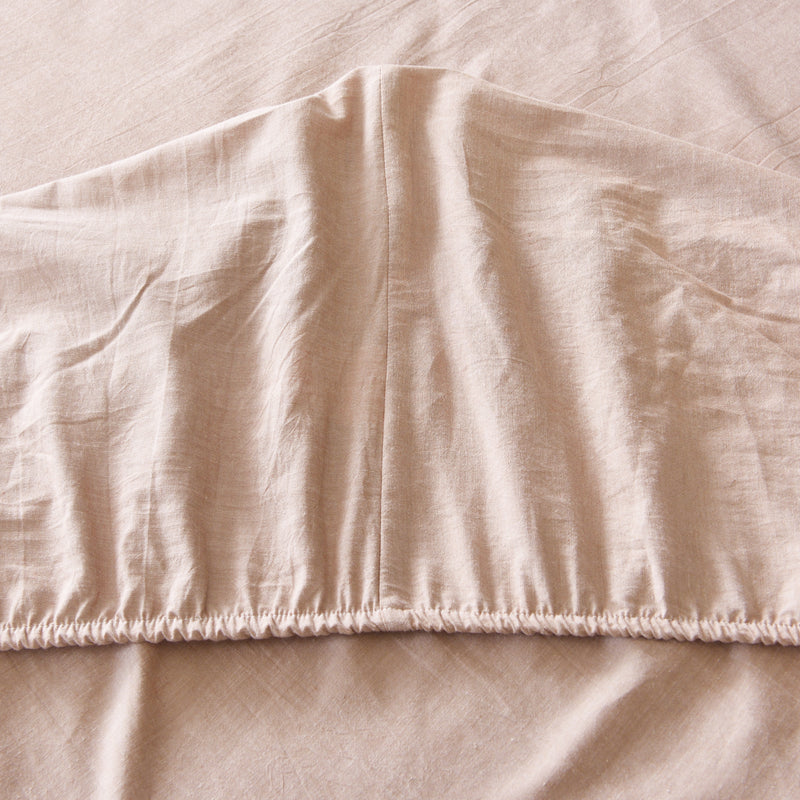 100% Cotton Sheet Set in Twin/Full/Queen (Light Brown)