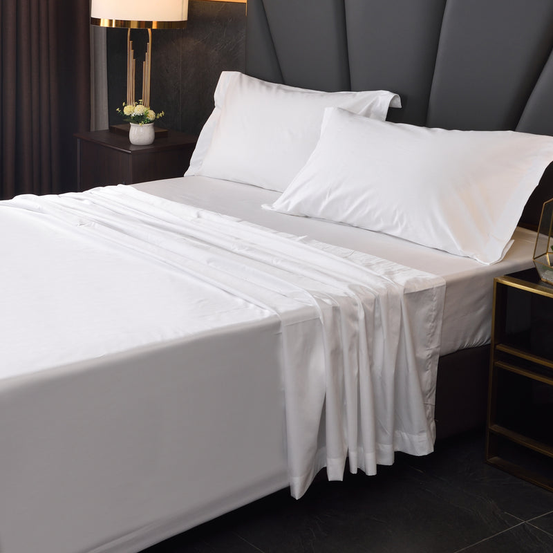 100% Cotton Sheet Set in Twin/Full/Queen/King (White)