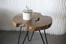 Natura Hairpin Round Accent Table