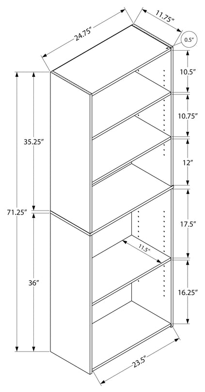 72" Book Shelf  *Clearance*