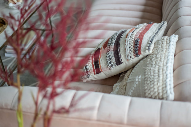 Bohemian Macrame Cushion – Cream