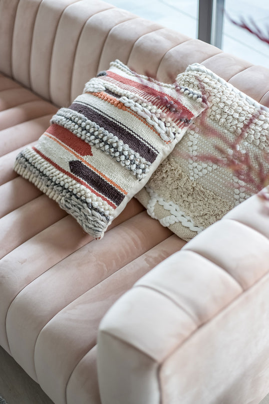 Bohemian Macrame Cushion – Cream