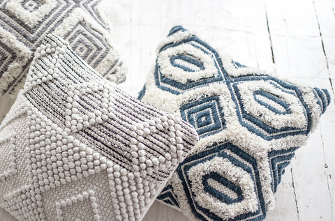 Bohemian Macrame Cushion – Cream