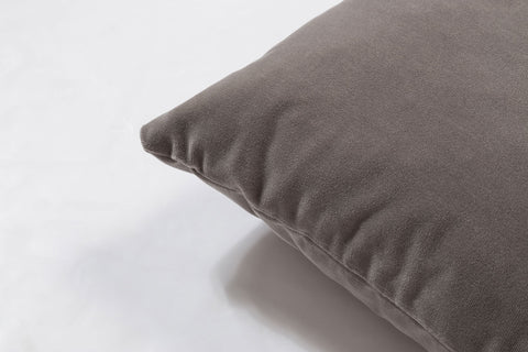 Breathe 18″ Square Feather Cushion – Quiet Grey Velvet