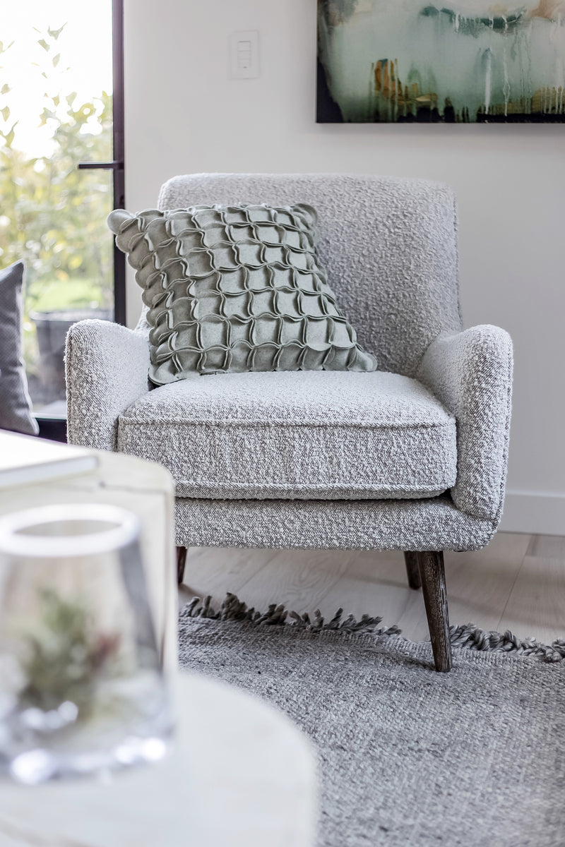 Evan Chair – Grey Boucle