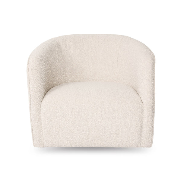 Evita Swivel Chair – Cream Bouclé