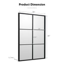 3-Layered Decorative Wall Mirror with Metal Frame for Dining Living Room-Black