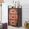 Industrial 3-Layers Fabric Dresser with Fabric Drawers and Steel Frame