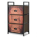 Industrial 3-Layers Fabric Dresser with Fabric Drawers and Steel Frame