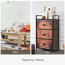 Industrial 3-Layers Fabric Dresser with Fabric Drawers and Steel Frame