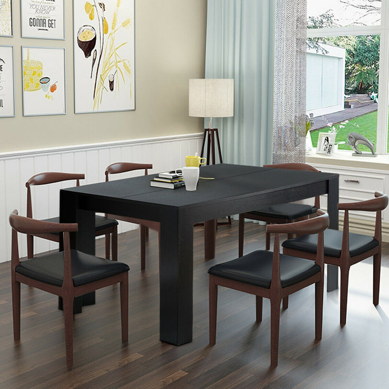63 Inch Rectangular Modern Dining Kitchen Table for 6 People