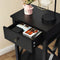 2pcs Bedroom Side End Nightstand with Drawer-Brown