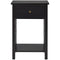 2pcs Bedroom Side End Nightstand with Drawer-Brown