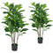 51 Inch 2-Pack Artificial Fiddle Leaf Fig Tree for Indoor and Outdoor