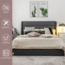 Upholstered Platform Bed Frame with 3 Storage Drawers-Full Size