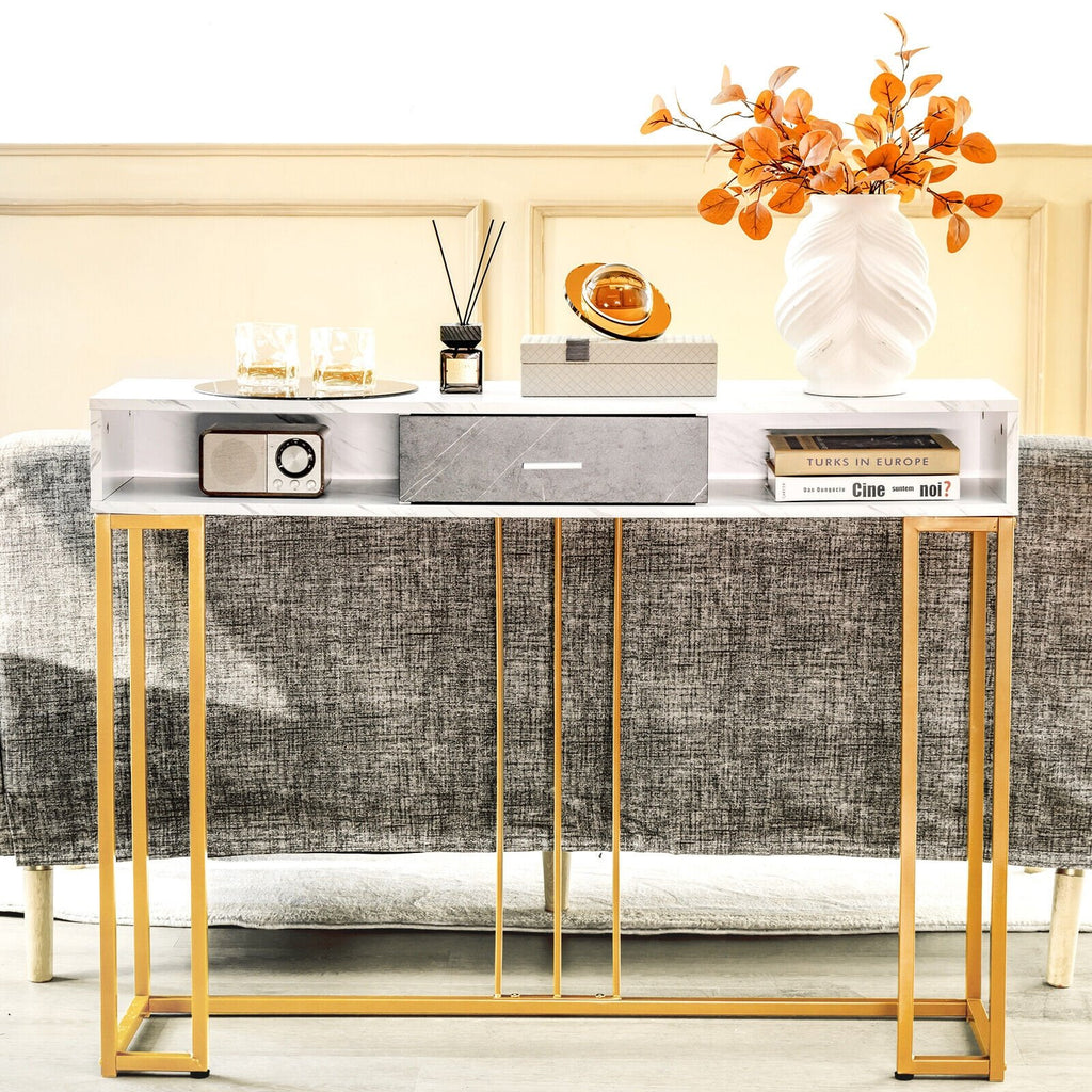 Long white sofa table deals