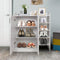 Freestanding Shoe Cabinet with 3-Postition Adjustable Shelves-White