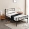 Twin XL Metal Bed Frame with Heart-shaped Headboard