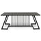 48 Inch Modern Style Coffee Table with Spacious Tabletop for Living Room-Black