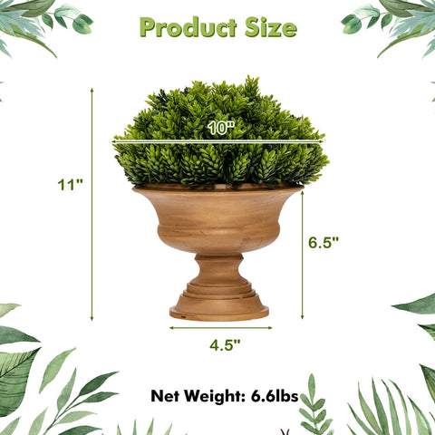 4 Pack Artificial Boxwood Topiary Trees