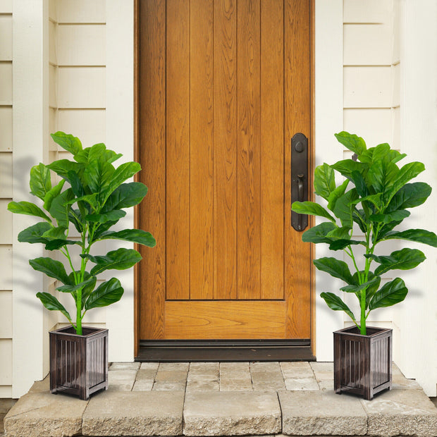 2-Pack Artificial Fiddle Leaf Fig Tree