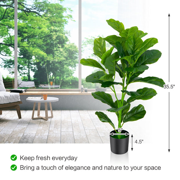 2-Pack Artificial Fiddle Leaf Fig Tree