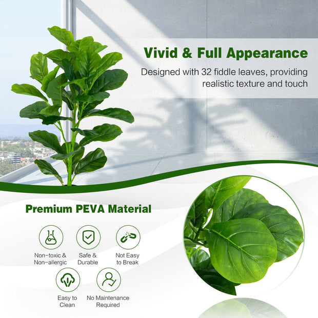 2-Pack Artificial Fiddle Leaf Fig Tree