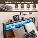 Full Size Bed Frame with Smart LED Lights and Storage Drawers-Full Size