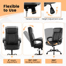 High Back Ergonomic Executive Chair with Thick Headrest Cushion-Black