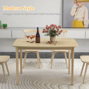 48 Inch Solid Wood Dining Table with Rubber Wood Supporting Legs for Kitchen Dining Room-Natural