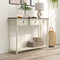 52 Inch Farmhouse Console Table with 3 Drawers and Open Storage Shelf for Hallway
