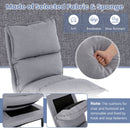 Armless Accent Chair with Ottoman