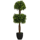 40 Inch Artificial Boxwood Topiary Ball Tree for Front Porch Patio Home-Green