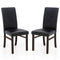 Upholstered Dining Chairs Set of 2 with Solid Rubber Wood Legs