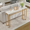 Modern Entryway Table with Gold Heavy-duty Metal Frame and Anti-toppling Kit for Living Room