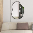 22 inches x 30.5 inches Irregular Wall Mounted Mirror with Premium Back Board-Black